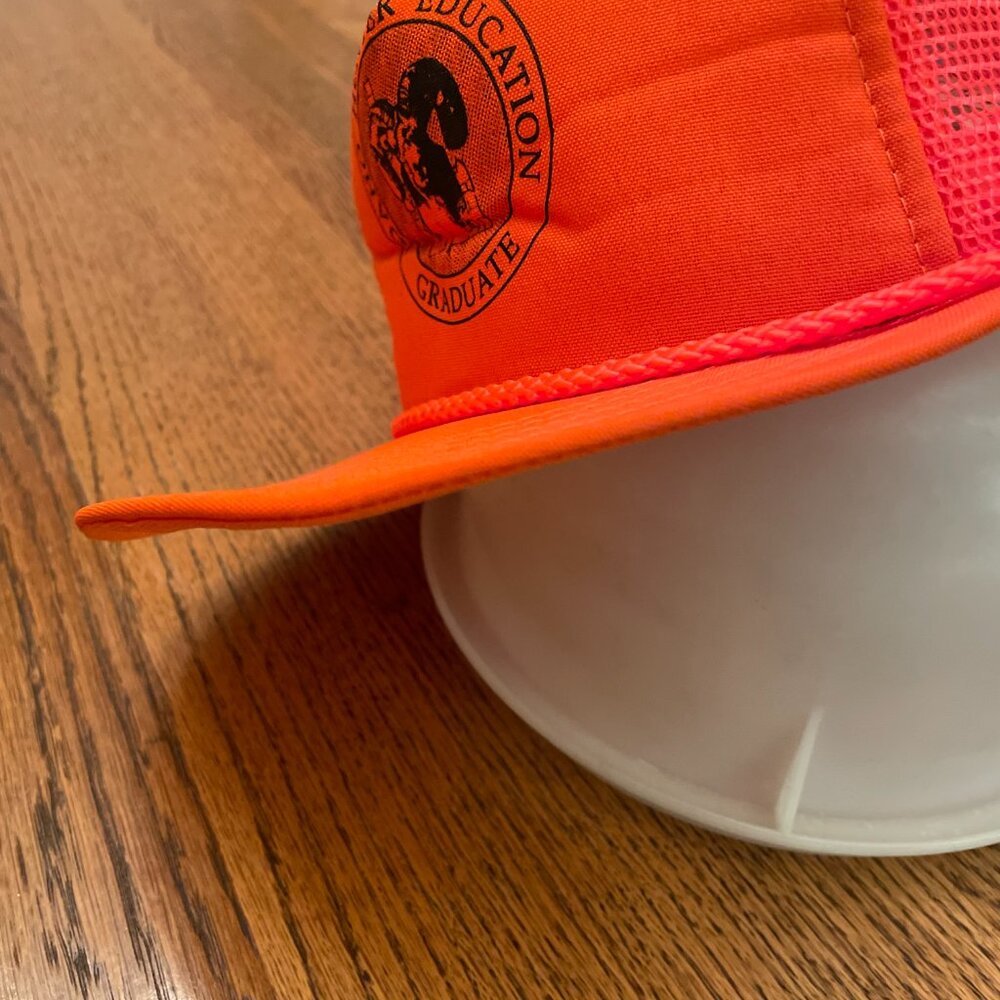 Vintage Idaho Hunter Education Graduate Orange Snapback Trucker Hat Cap - Picture 8 of 13
